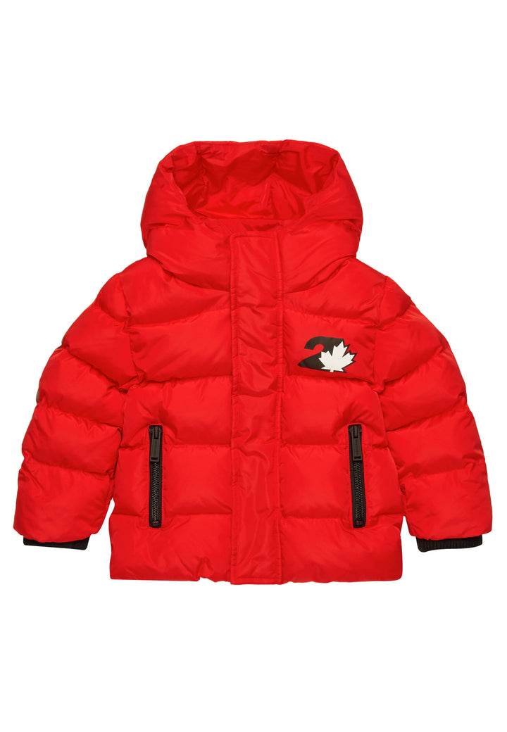Giubbino neonato Dsquared2 rosso in nylon