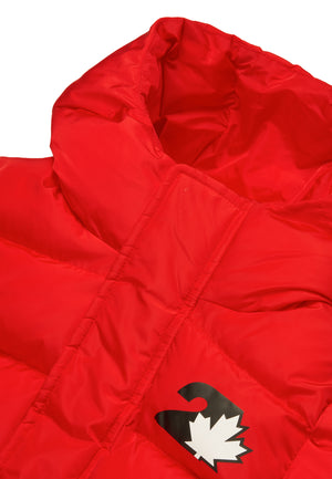 Giubbino neonato Dsquared2 rosso in nylon