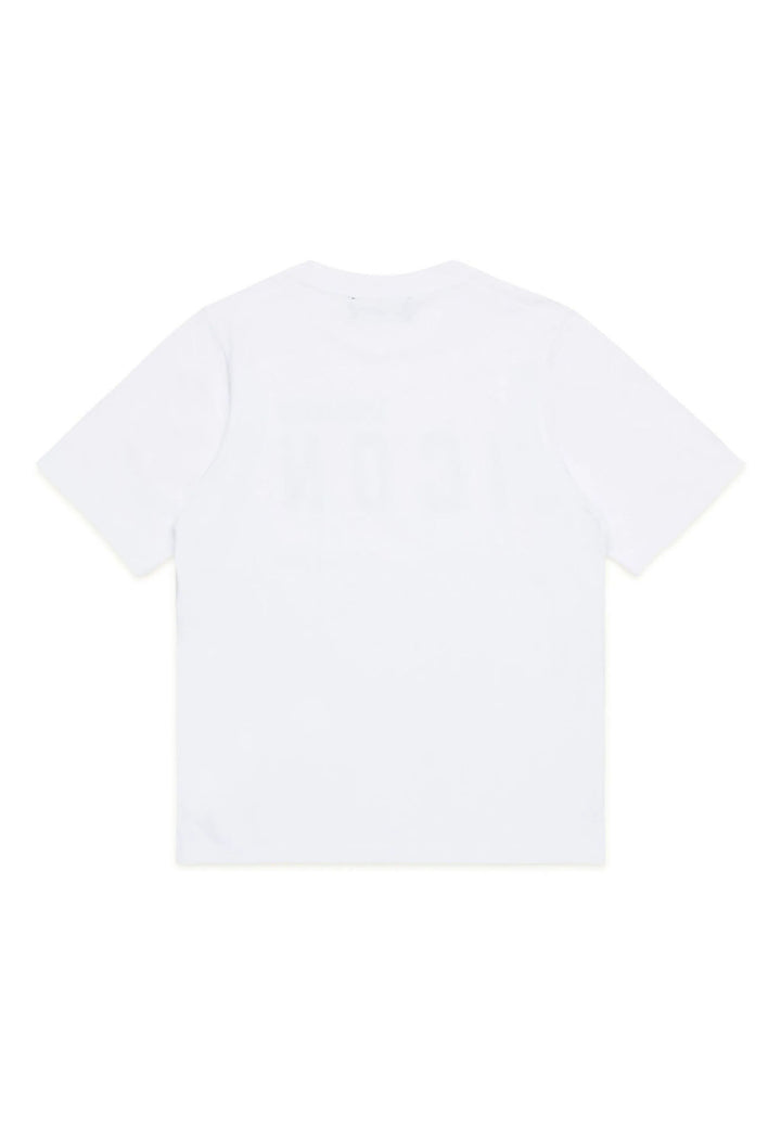 T-shirt bambino Dsquared2 bianca in cotone