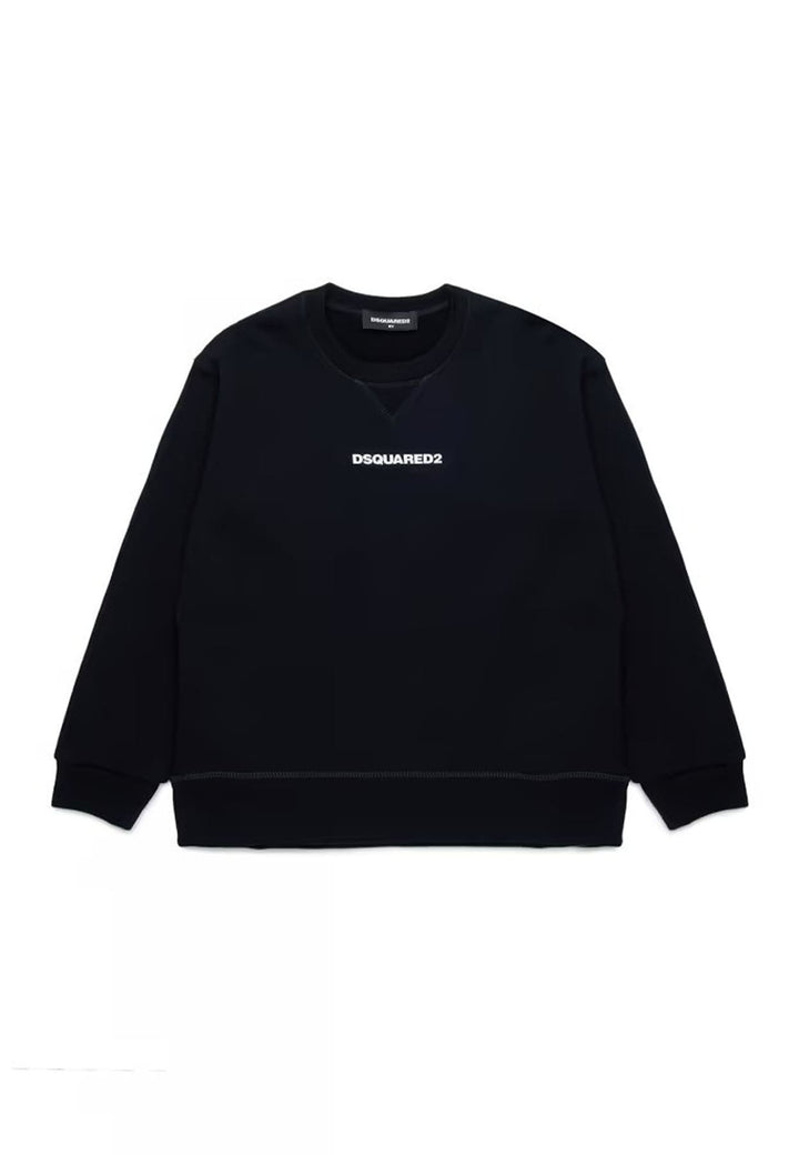 Felpa bambino Dsquared2 nera in cotone