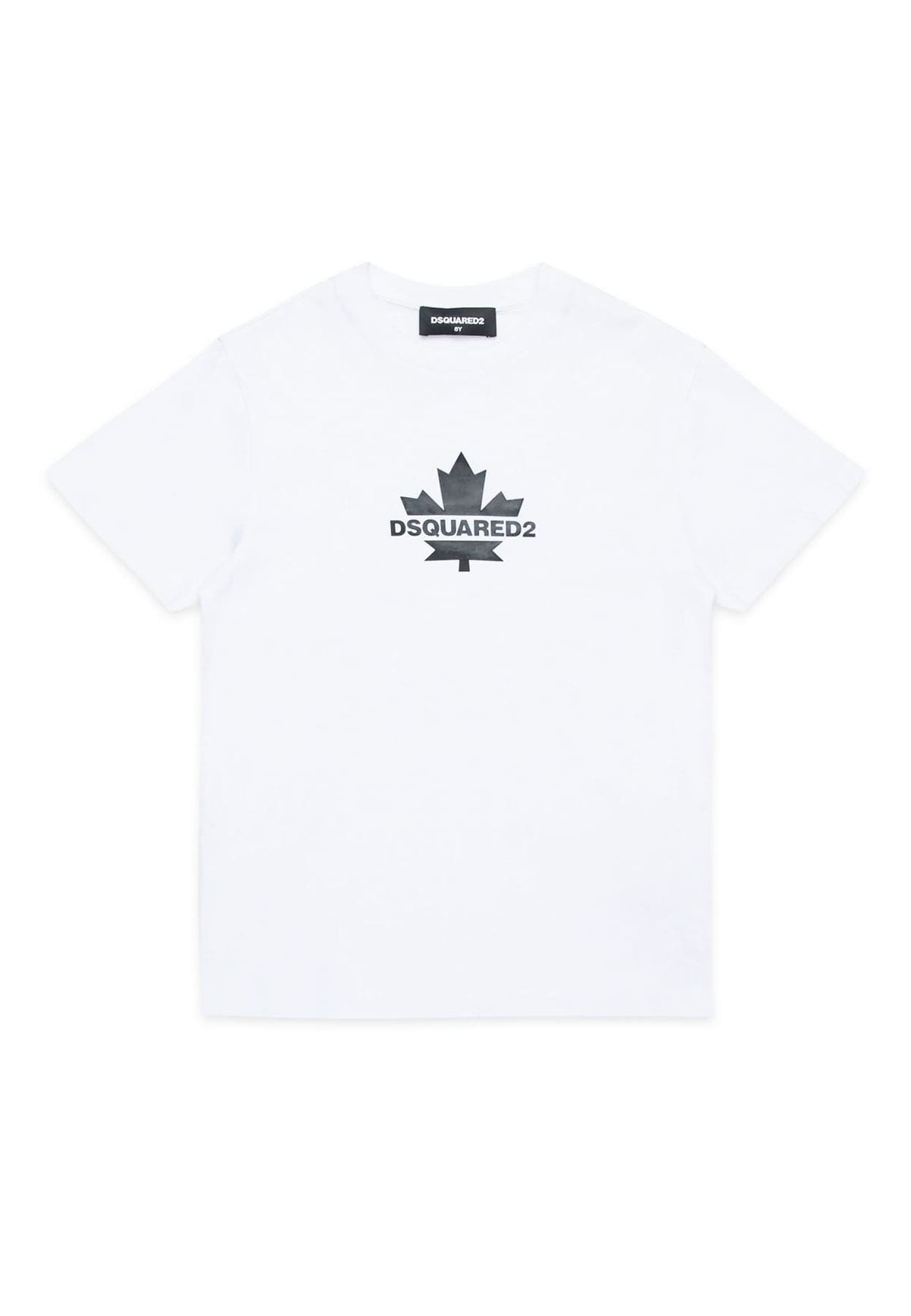 T-shirt bambino Dsquared2 bianca in cotone