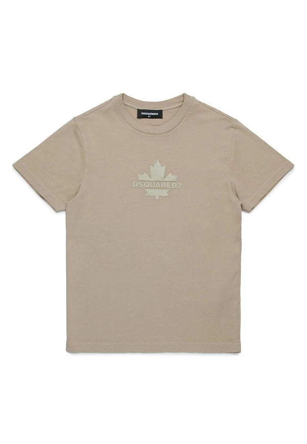 T-shirt bambino Dsquared2 beige in cotone