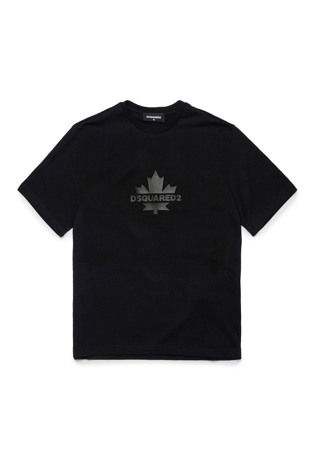 T-shirt bambino Dsquared2 nera in cotone