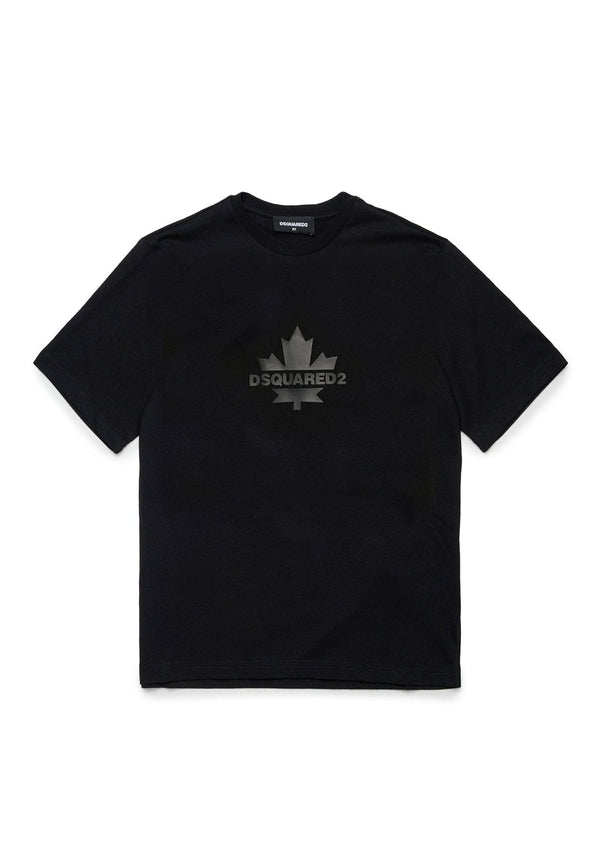 T-shirt bambino Dsquared2 nera in cotone