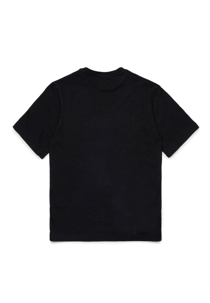 T-shirt bambino Dsquared2 nera in cotone