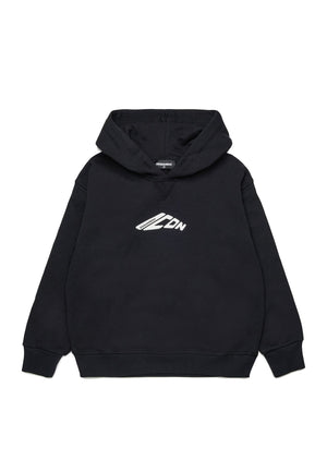 Felpa bambino Dsquared2 nera in cotone