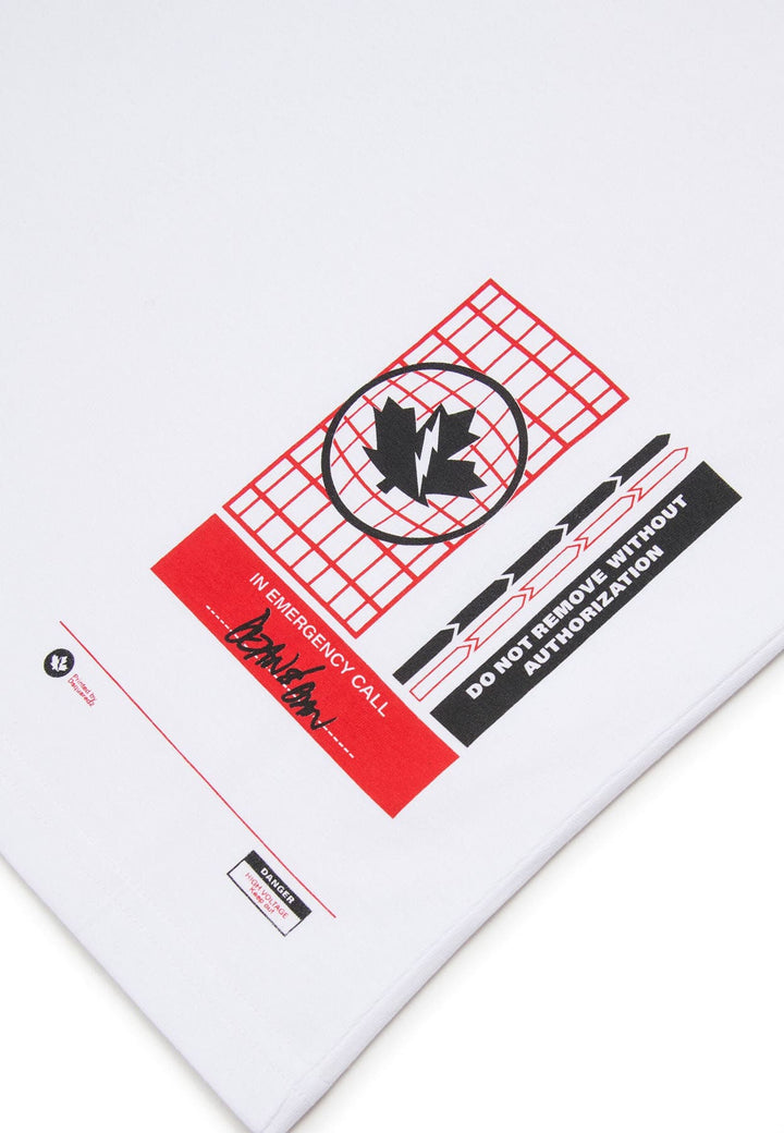 T-shirt bambino Dsquared2 bianca in cotone