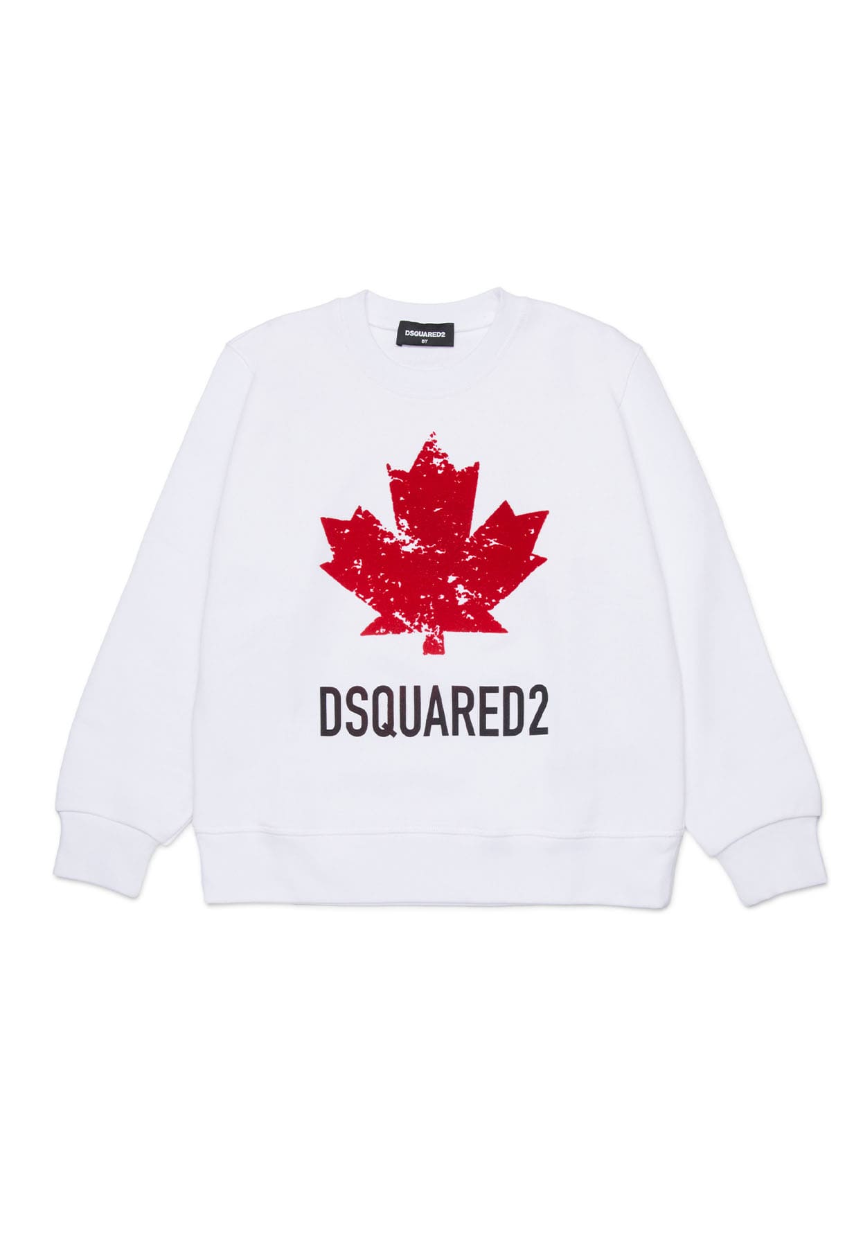 Felpa bambino Dsquared2 bianca in cotone