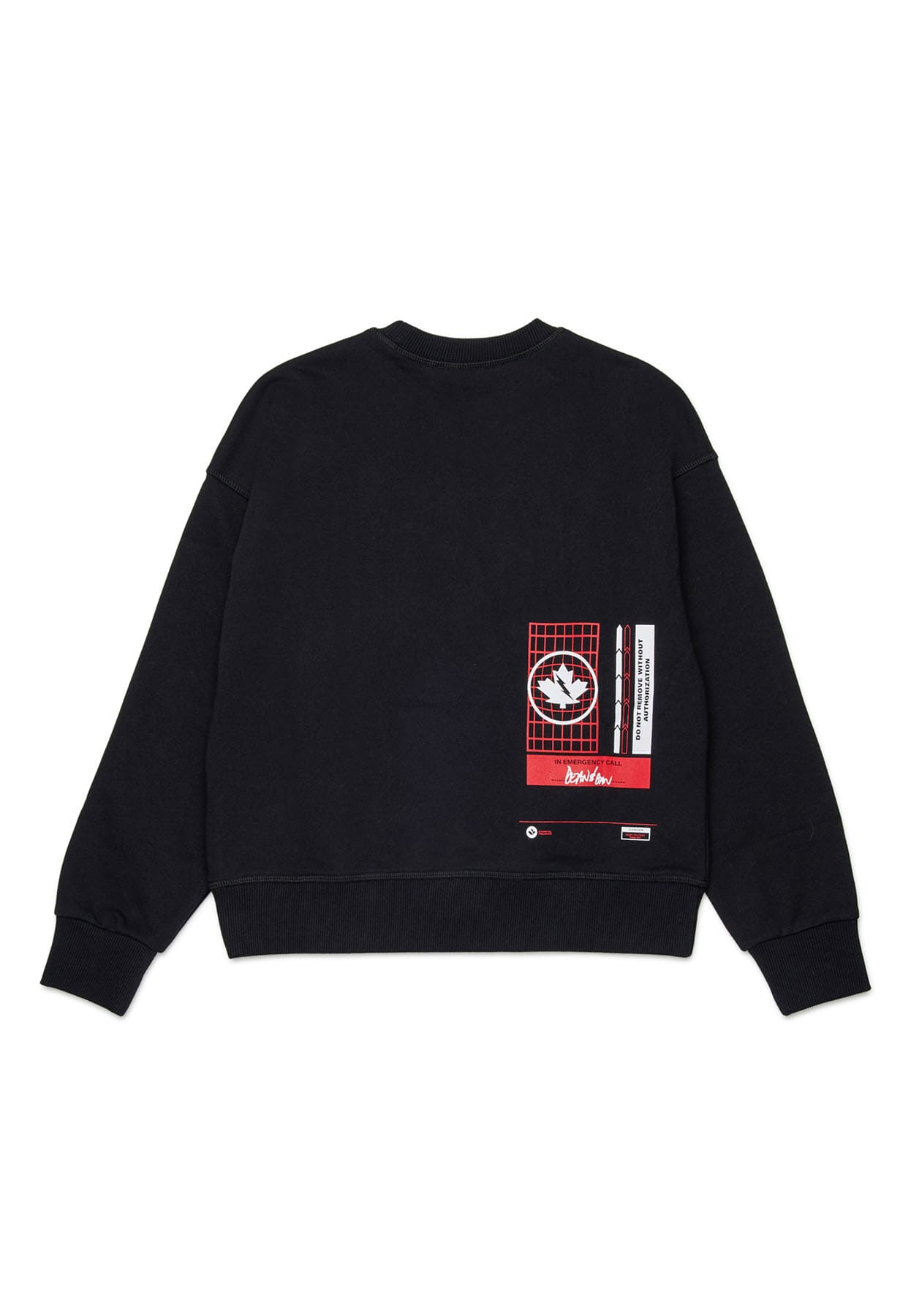 Felpa bambino Dsquared2 nera in cotone