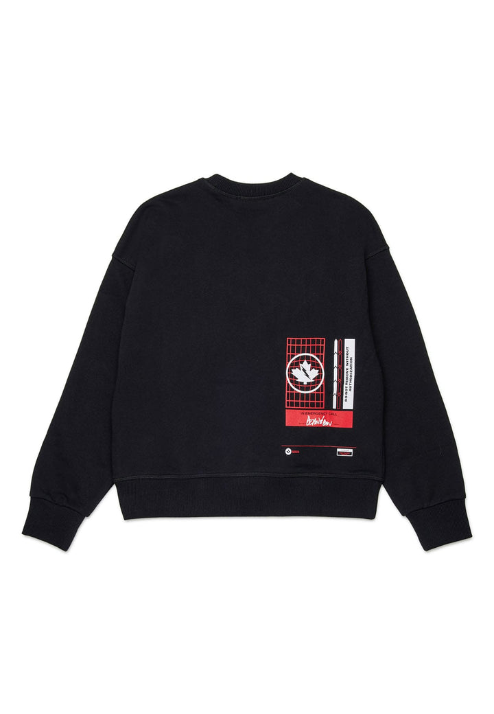 Felpa bambino Dsquared2 nera in cotone