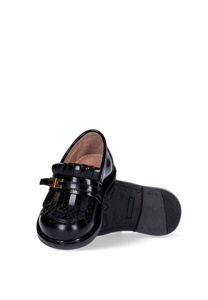 Elisabetta Franchi mocassino nero bambina in pelle