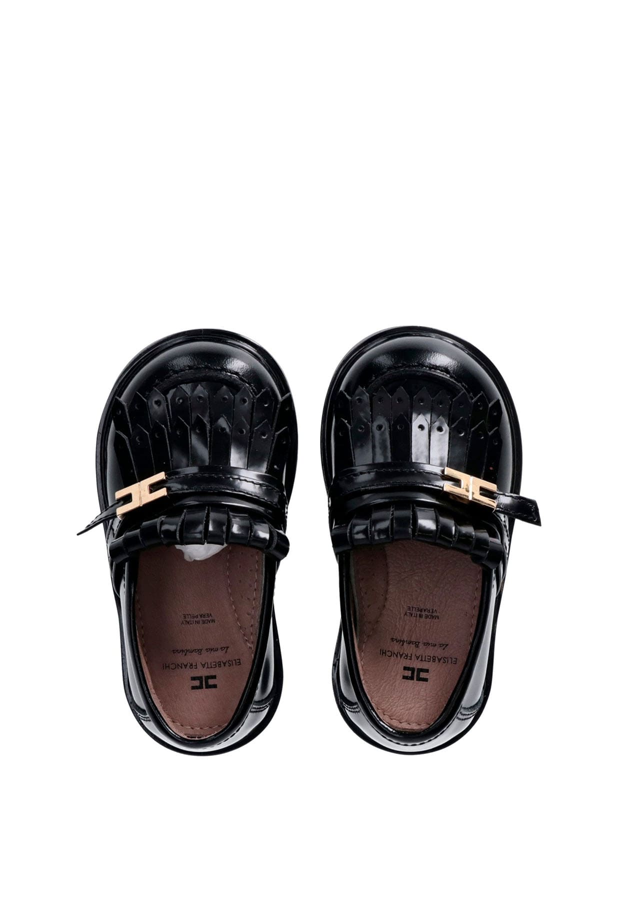 Elisabetta Franchi mocassino nero bambina in pelle