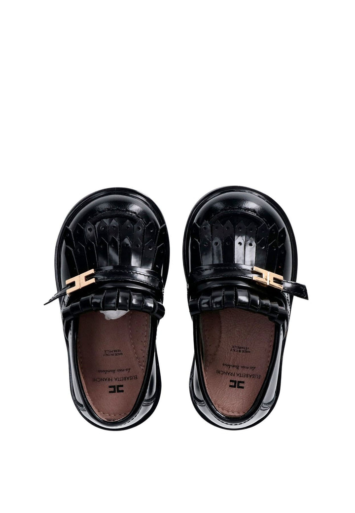 Elisabetta Franchi mocassino nero bambina in pelle