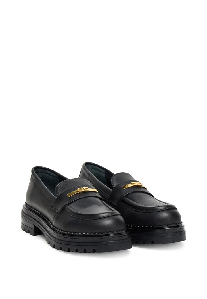 Mocassino bambina Elisabetta Franchi nero in pelle