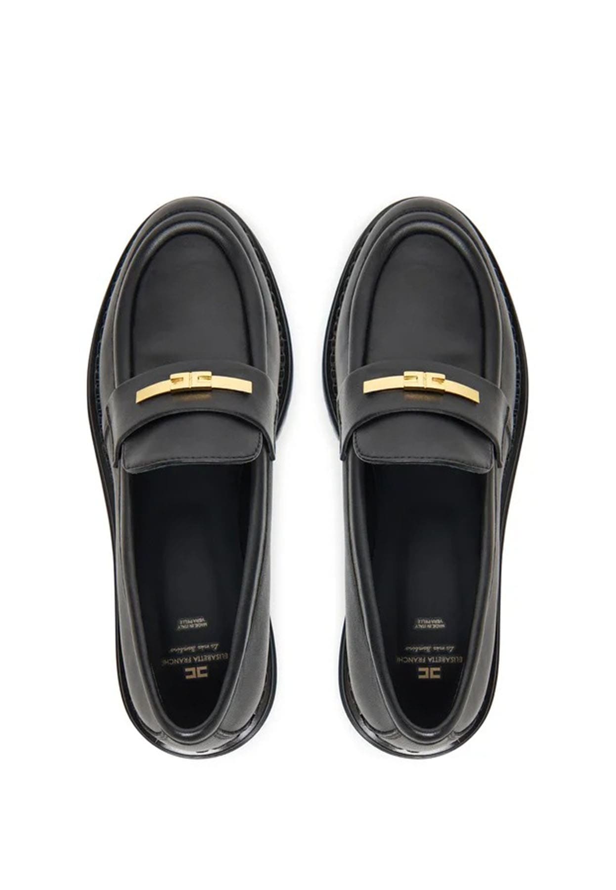 Mocassino bambina Elisabetta Franchi nero in pelle