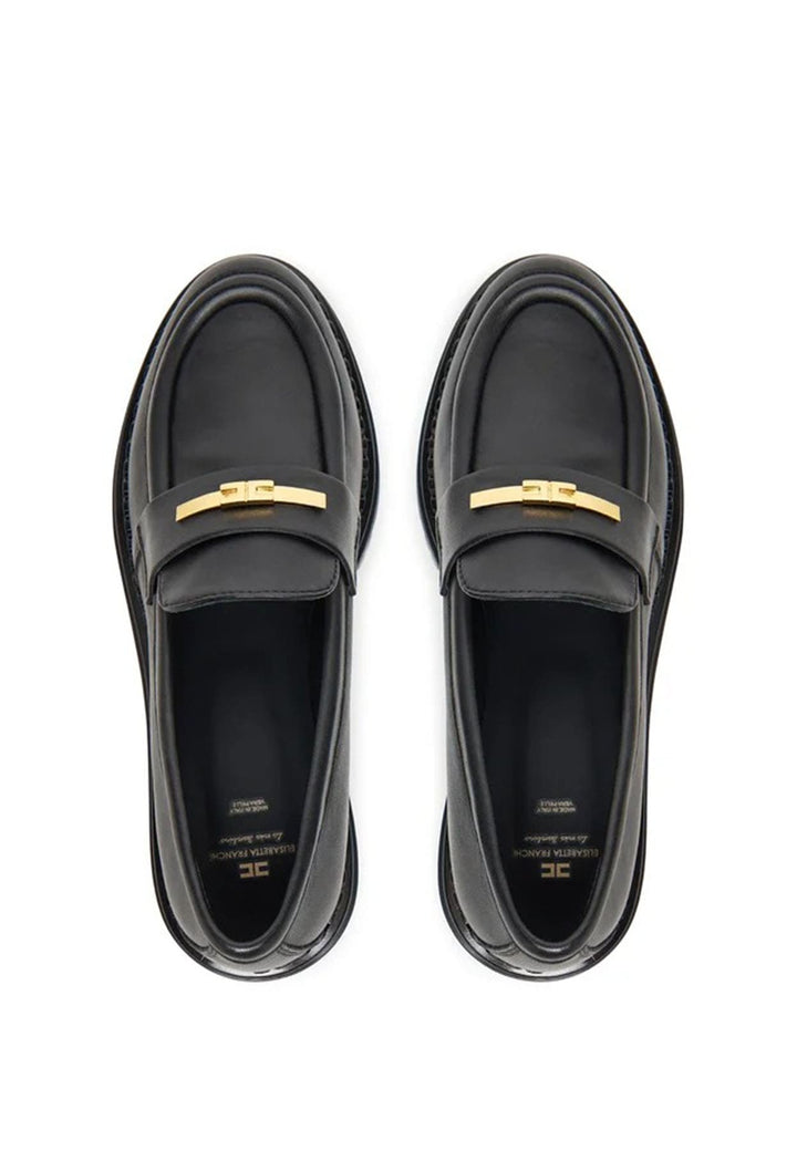 Mocassino bambina Elisabetta Franchi nero in pelle