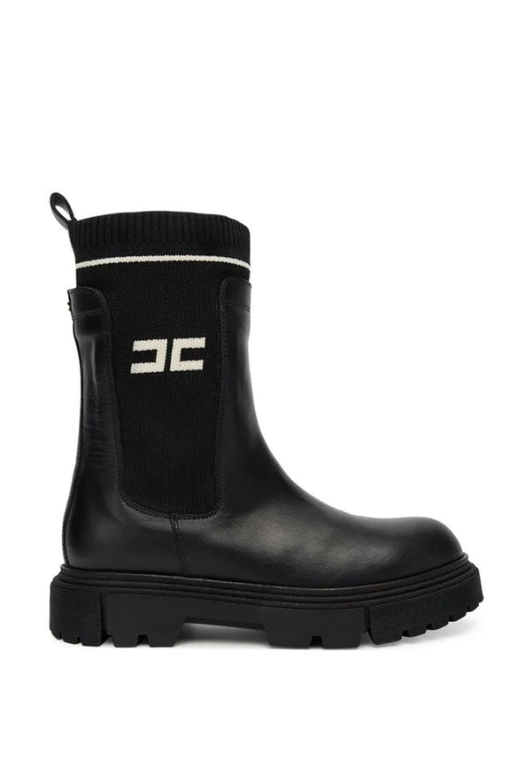 Stivaletti bambina Elisabetta Franchi neri in pelle