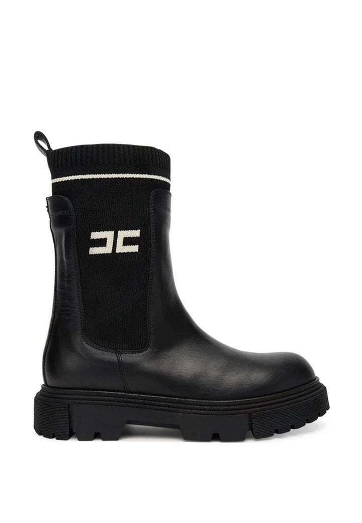 Stivaletti bambina Elisabetta Franchi neri in pelle