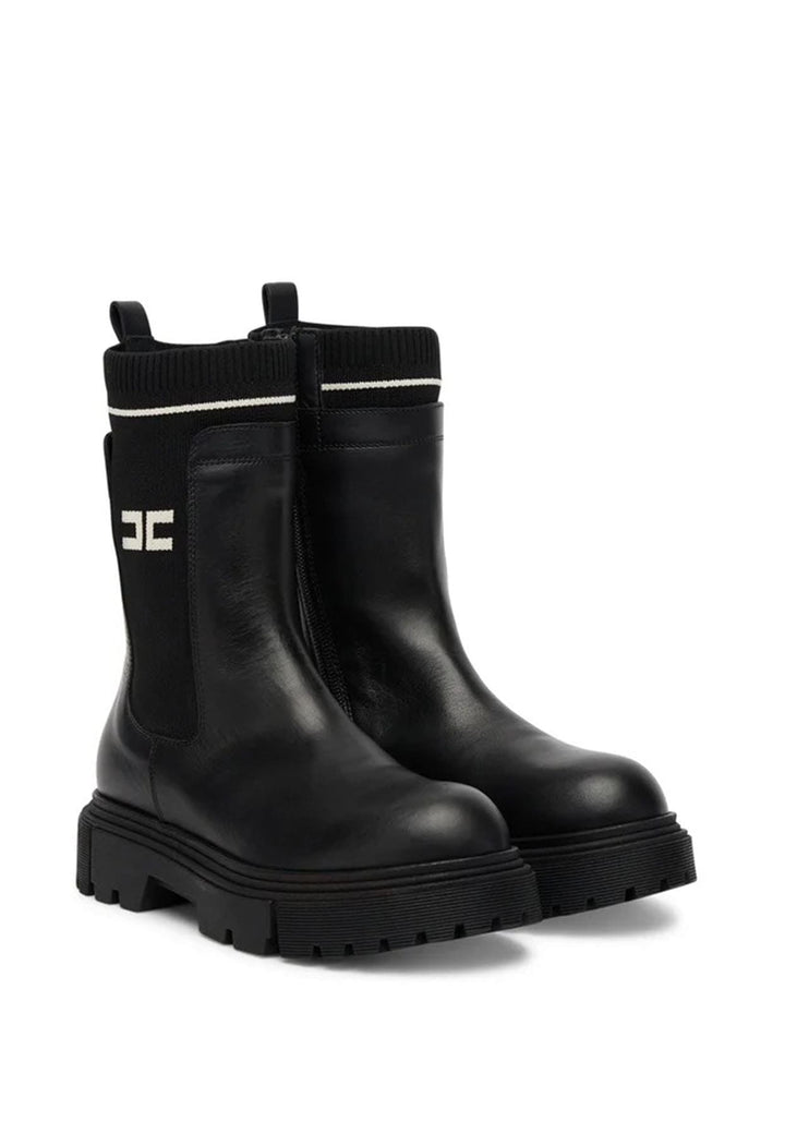 Stivaletti bambina Elisabetta Franchi neri in pelle