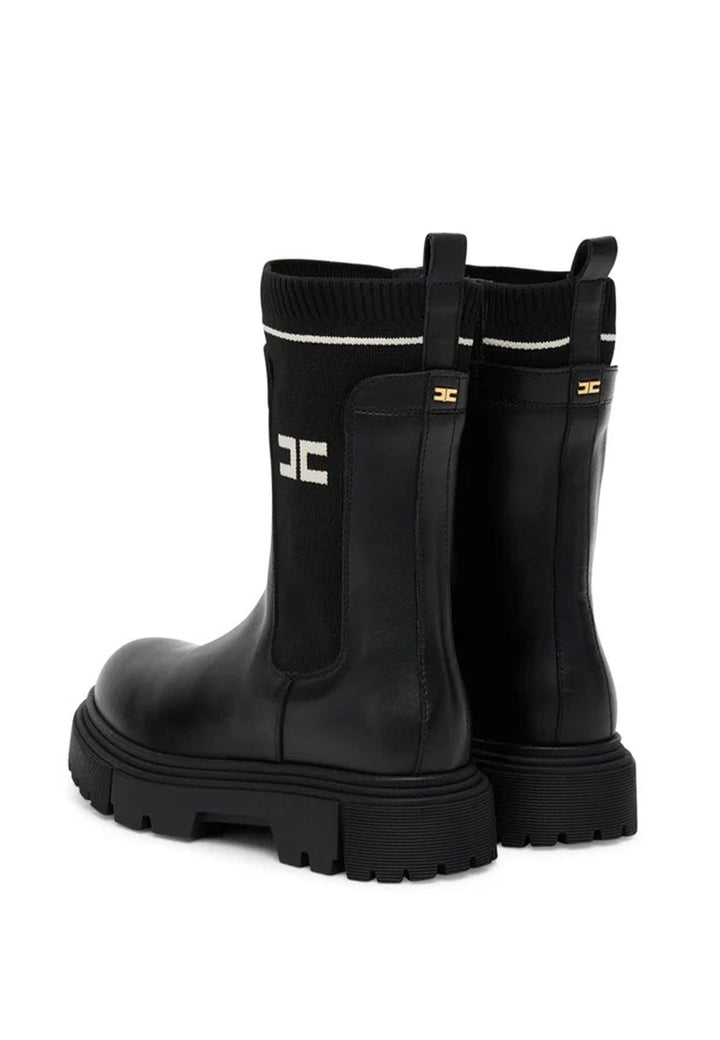 Stivaletti bambina Elisabetta Franchi neri in pelle