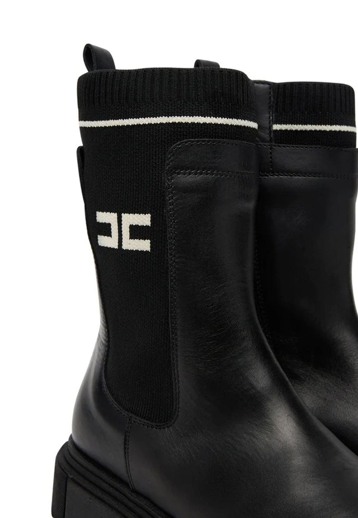 Stivaletti bambina Elisabetta Franchi neri in pelle