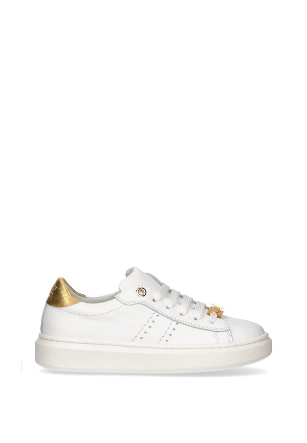 Sneakers bambina Elisabetta Franchi bianca in pelle