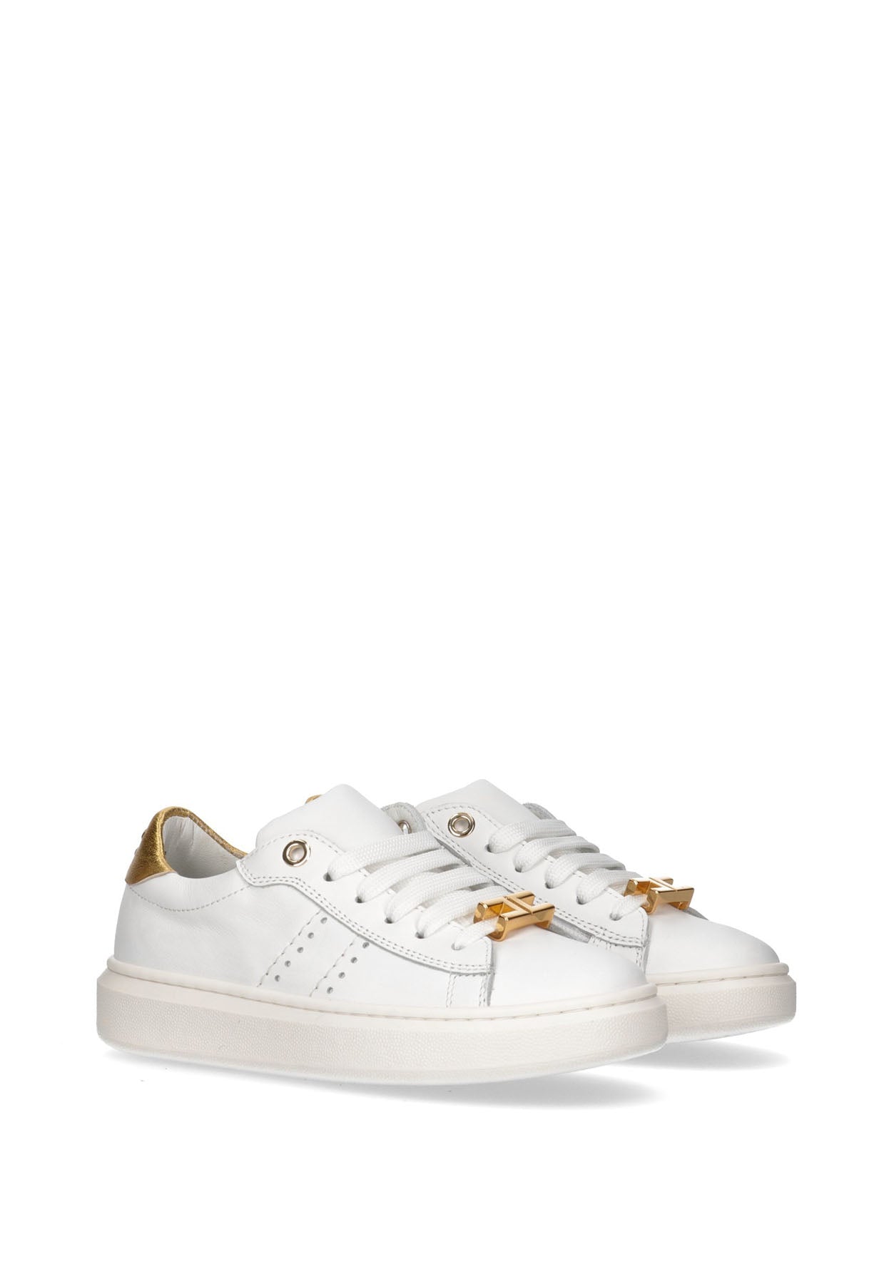 Sneakers bambina Elisabetta Franchi bianca in pelle | ViaMonte Shop