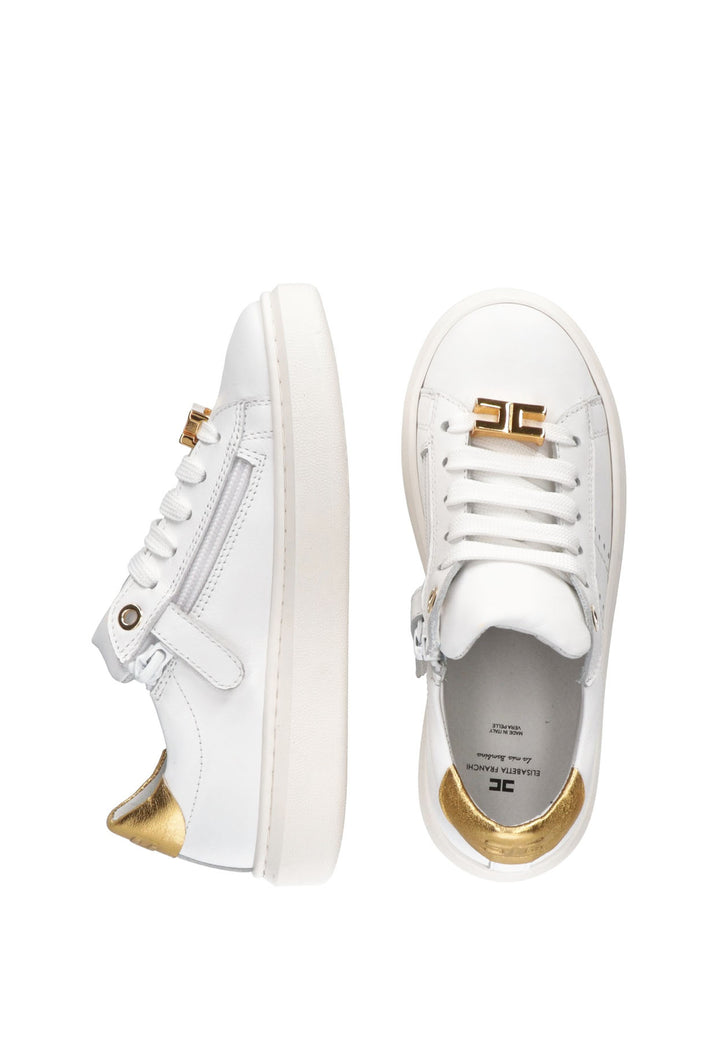 Sneakers bambina Elisabetta Franchi bianca in pelle