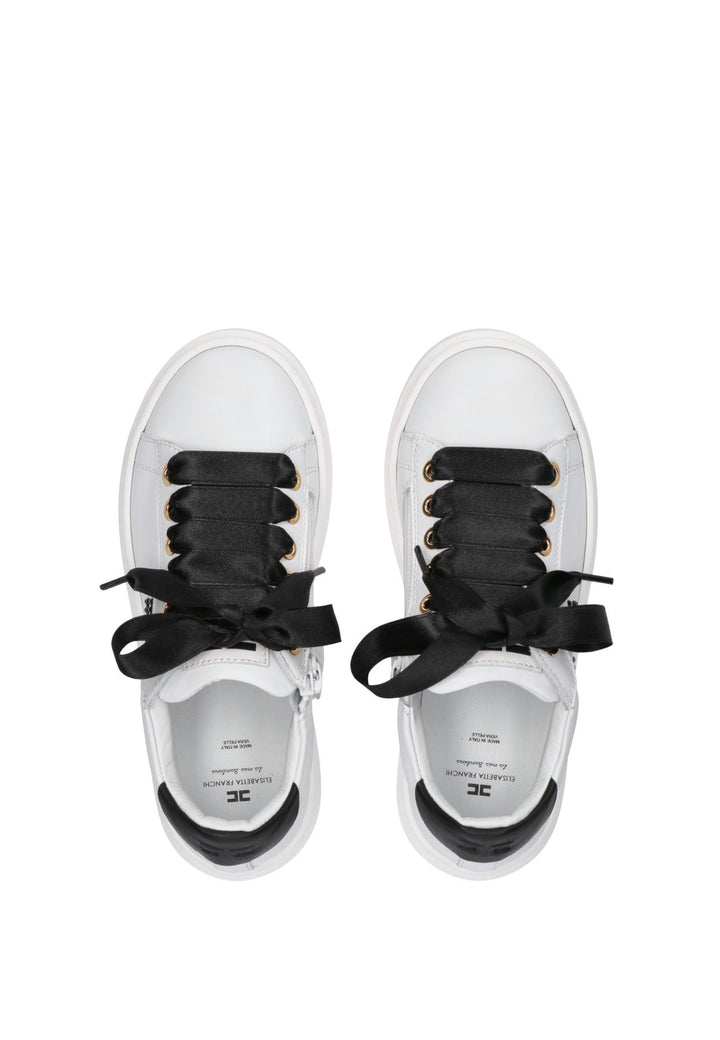 Sneakers bambina Elisabetta Franchi bianca in pelle