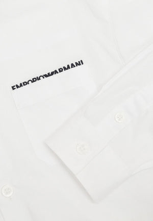 Camicia bambino Emporio Armani bianca in cotone