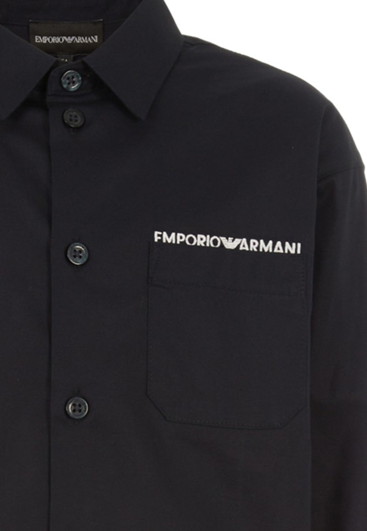 Camicia bambino Emporio Armani blu in cotone