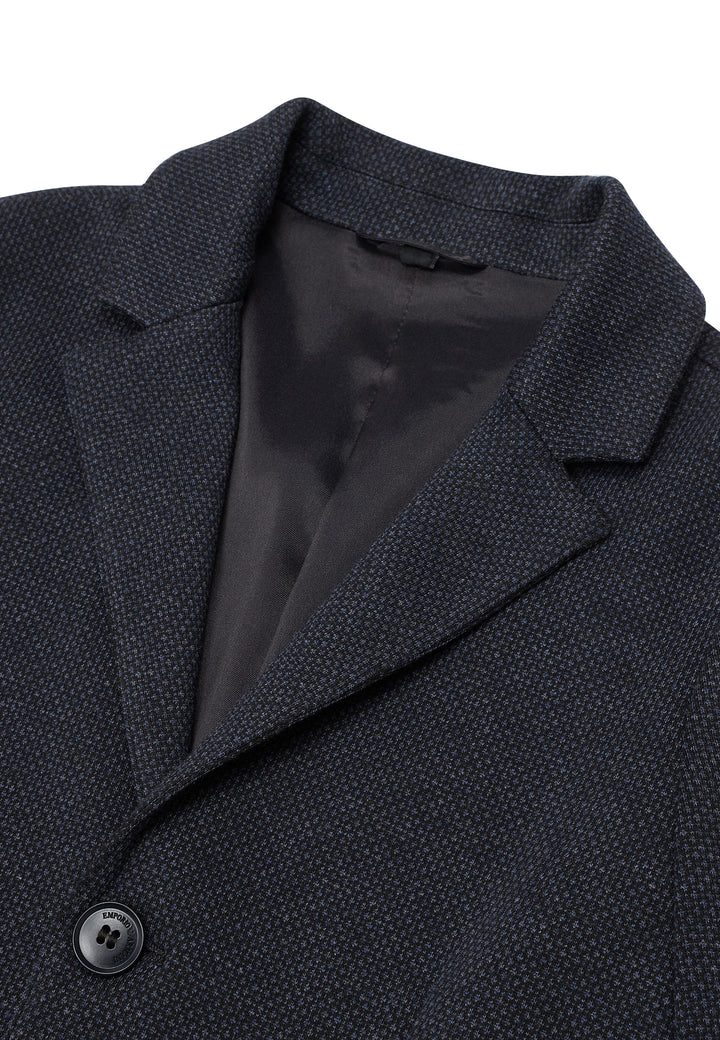 Giacca bambino Emporio Armani blu navy in misto viscosa