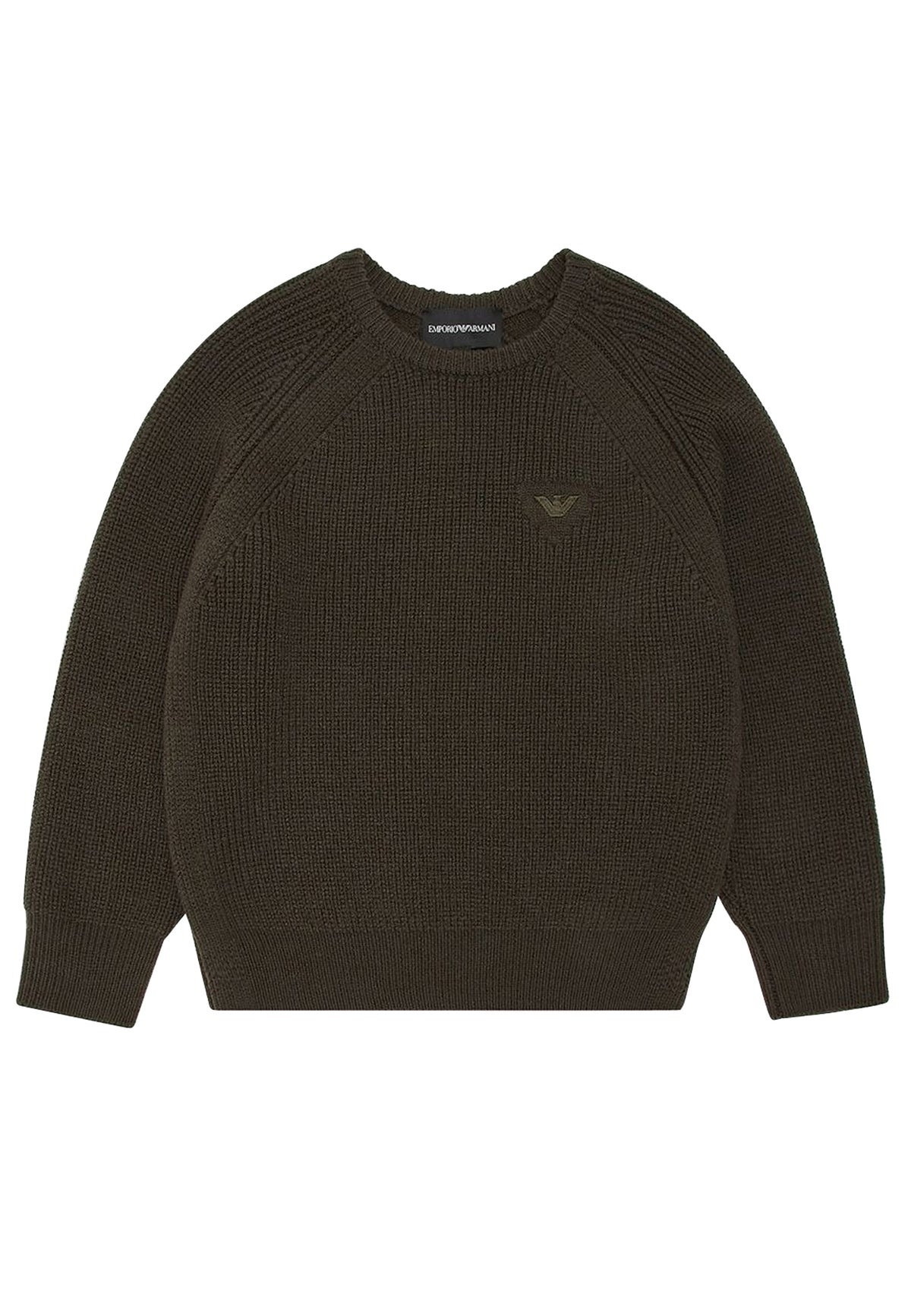Maglia bambino Emporio Armani verde in misto lana