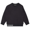 Felpa bambino Emporio Armani blu navy in cotone
