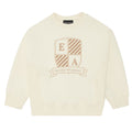 Felpa neonato Emporio Armani panna in cotone