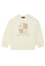 Felpa neonato Emporio Armani panna in cotone