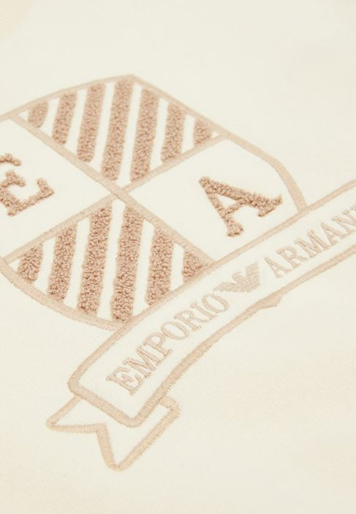 Felpa neonato Emporio Armani panna in cotone