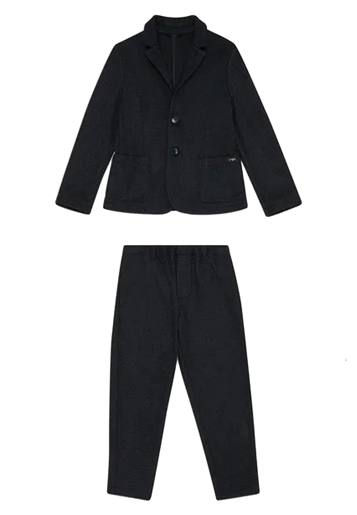 Abito neonato Emporio Armani blu in misto viscosa