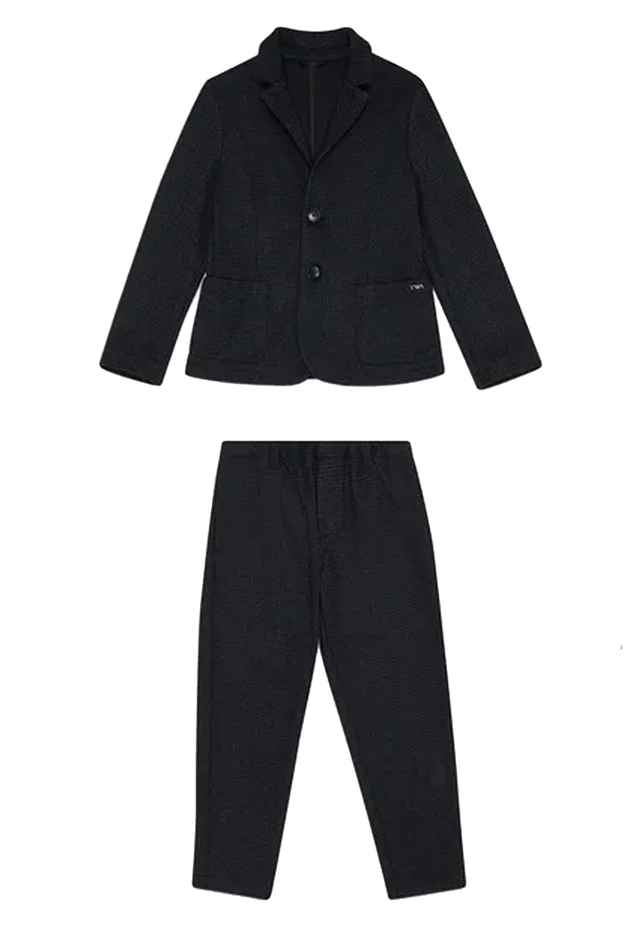 Abito neonato Emporio Armani blu in misto viscosa