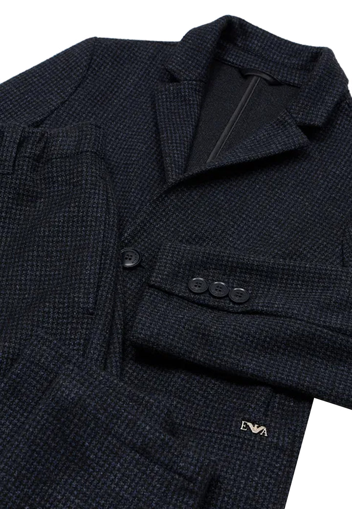 Abito neonato Emporio Armani blu in misto viscosa