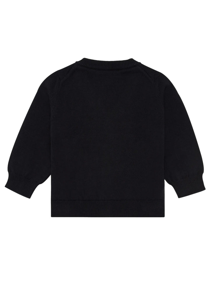 Maglia cardigan bambino Emporio Armani blu navy in misto lana