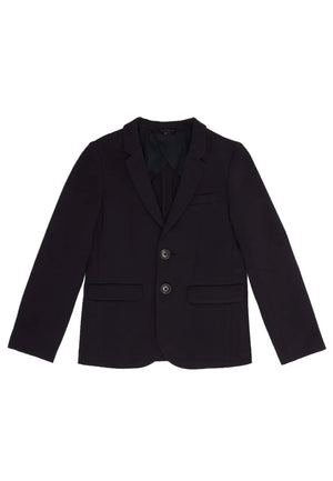 Giacca bambino Emporio Armani blu navy in misto viscosa