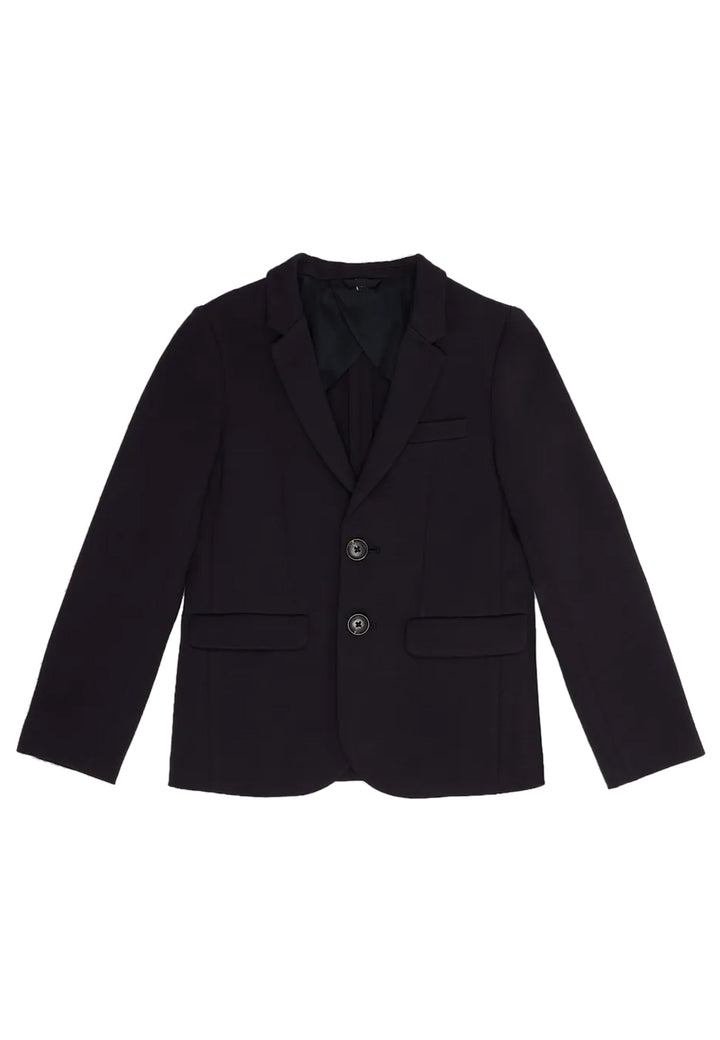 Giacca bambino Emporio Armani blu navy in misto viscosa