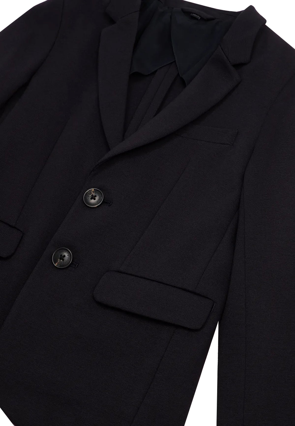 Giacca bambino Emporio Armani blu navy in misto viscosa