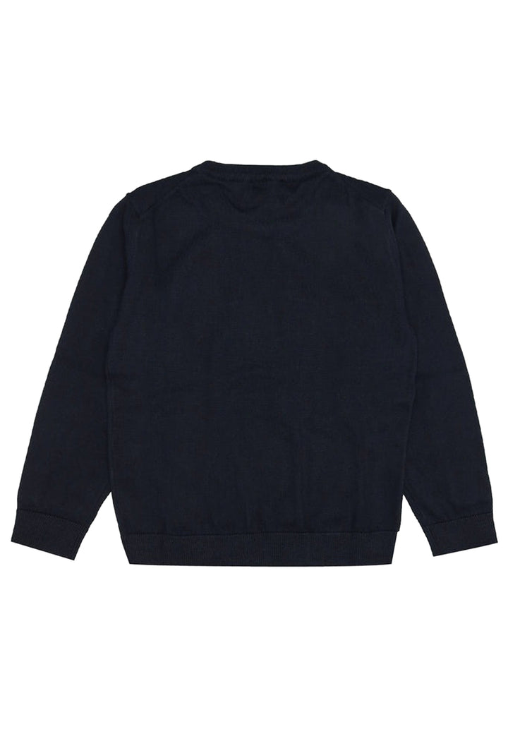Maglia bambino Emporio Armani blu navy in misto lana