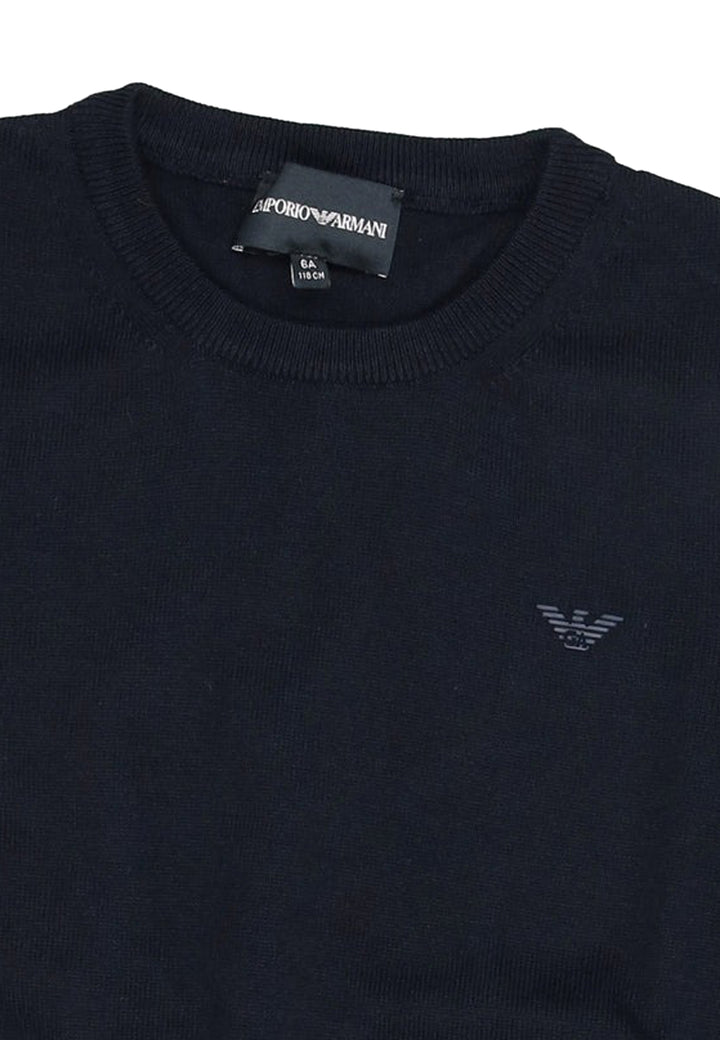Maglia bambino Emporio Armani blu navy in misto lana