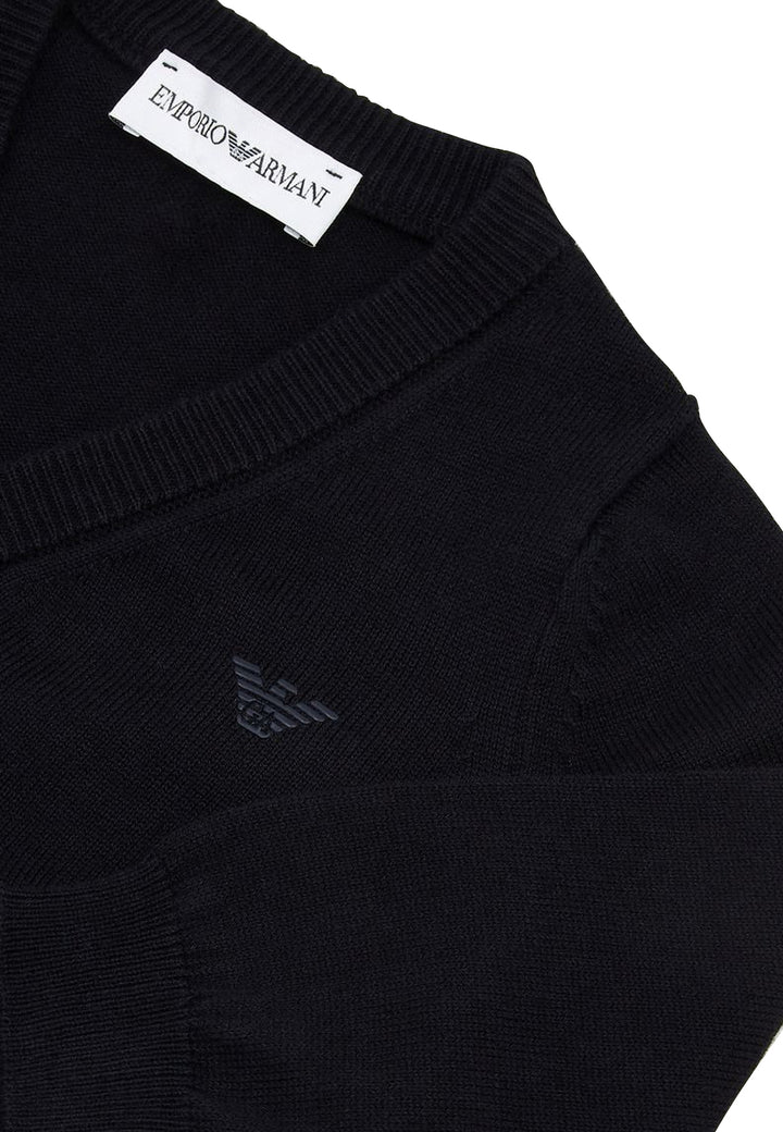 Maglia neonato Emporio Armani blu navy in misto lana