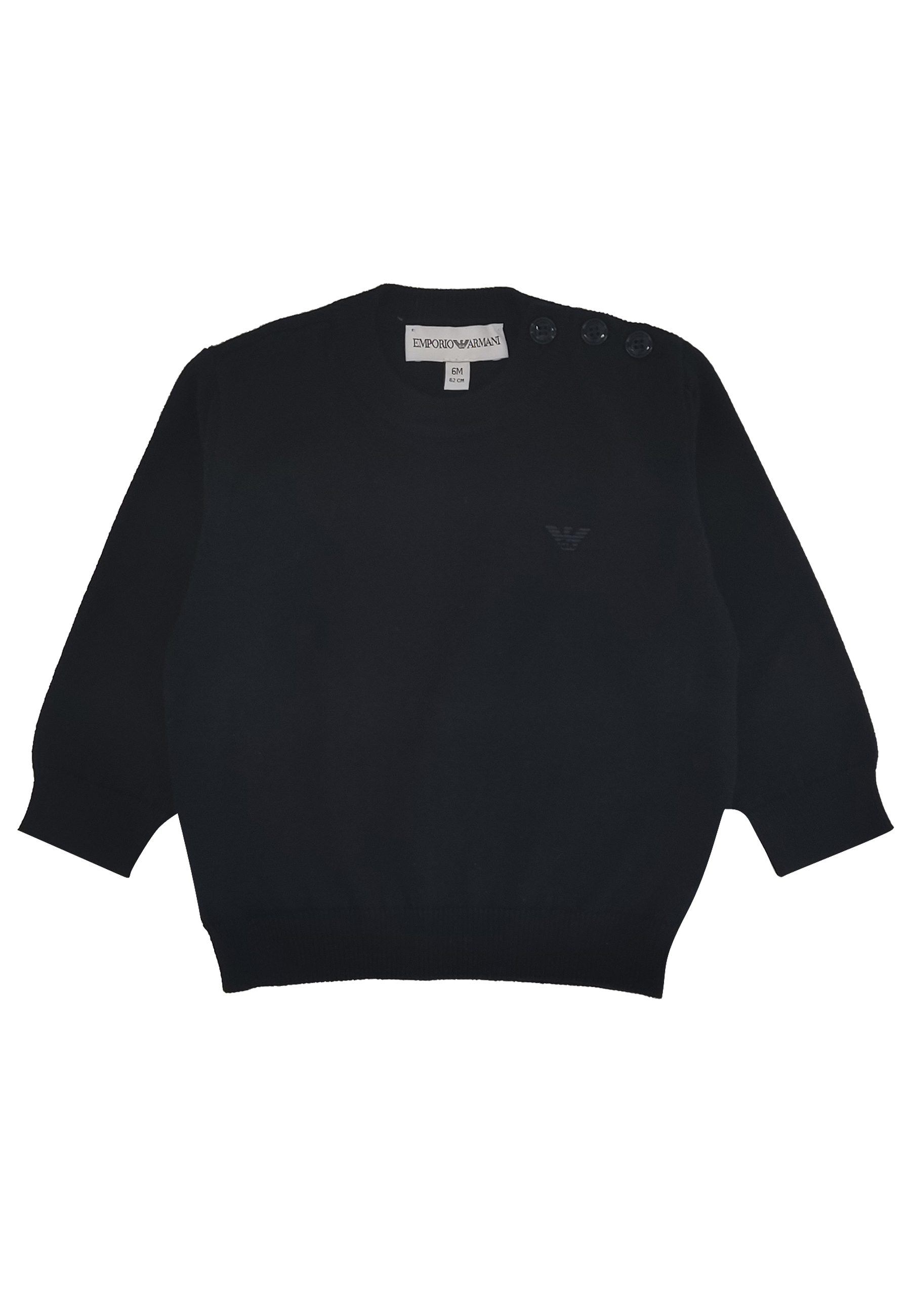 Maglia per neonato Emporio Armani blu in misto lana