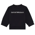 Felpa per neonato Emporio Armani blu in modal