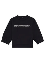 Felpa per neonato Emporio Armani blu in modal
